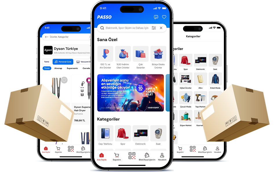 Passo Dükkan Uygulama Mockup